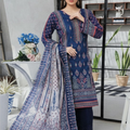 Dur-e-Fashion Printed Embroidered Lawn 3pc D6