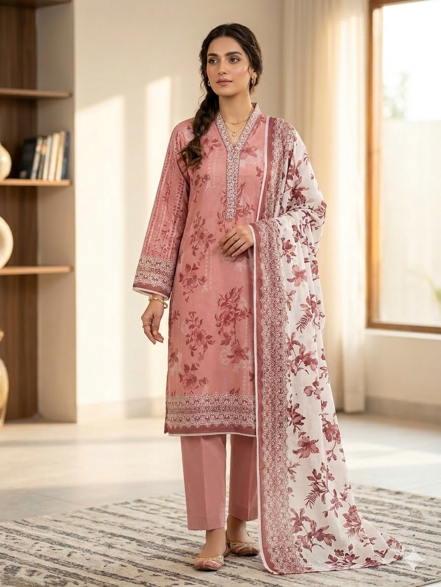Safina Premium Printed Lawn 3pc Suit D11