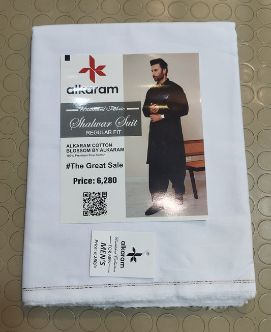 ALKARAM GENTS SOFT COTTON UNSTITCHED