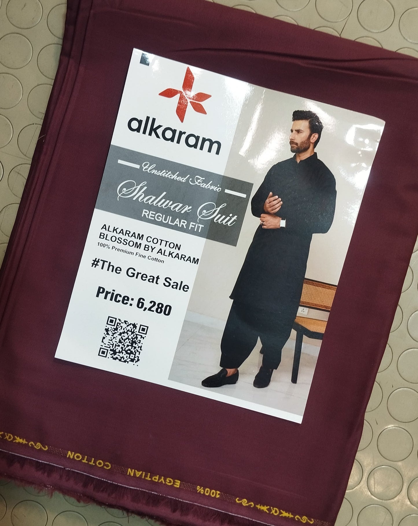 ALKARAM GENTS SOFT COTTON UNSTITCHED
