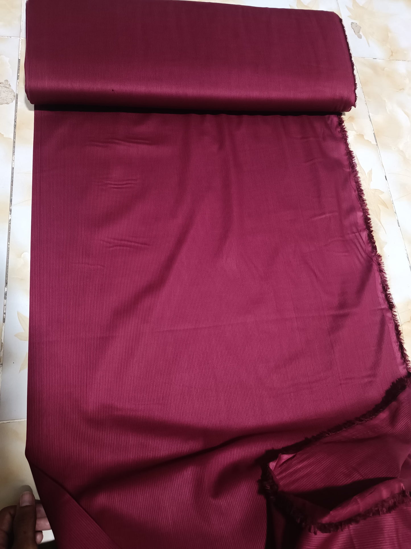 PLAIN INDIAN DORIYA TROUSER IN MAROON