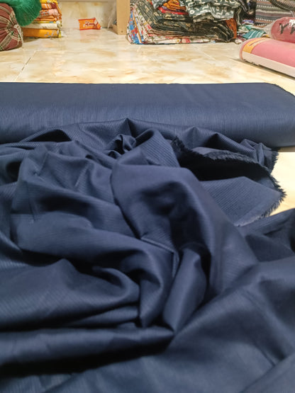 PLAIN INDIAN DORIYA TROUSER IN NAVY BLUE