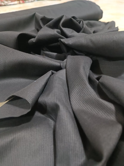 PLAIN INDIAN DORIYA TROUSER IN JET BLACK