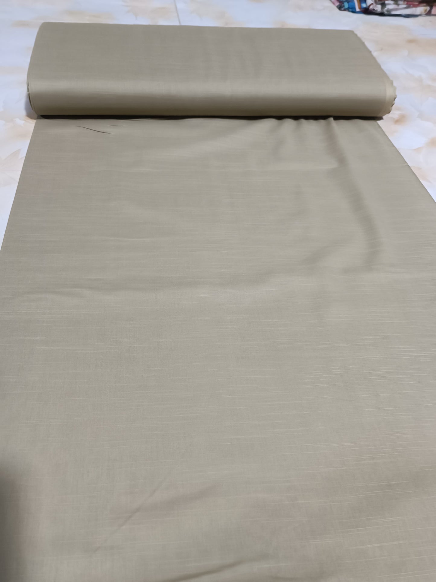 PLAIN SLUB LAWN TROUSERS IN SKIN