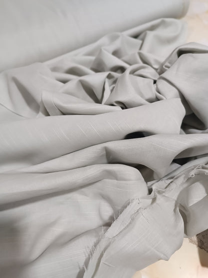 PLAIN SLUB LAWN TROUSERS IN SKIN GREY