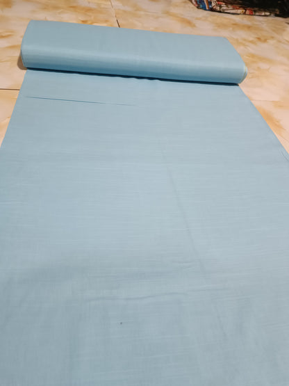 PLAIN SLUB LAWN TROUSERS IN SKY BLUE