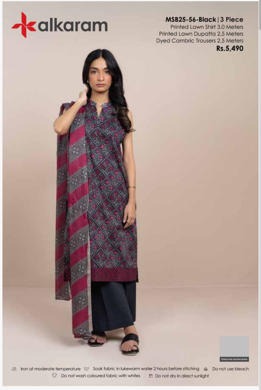ALKARAM PRINTED 3PC D1