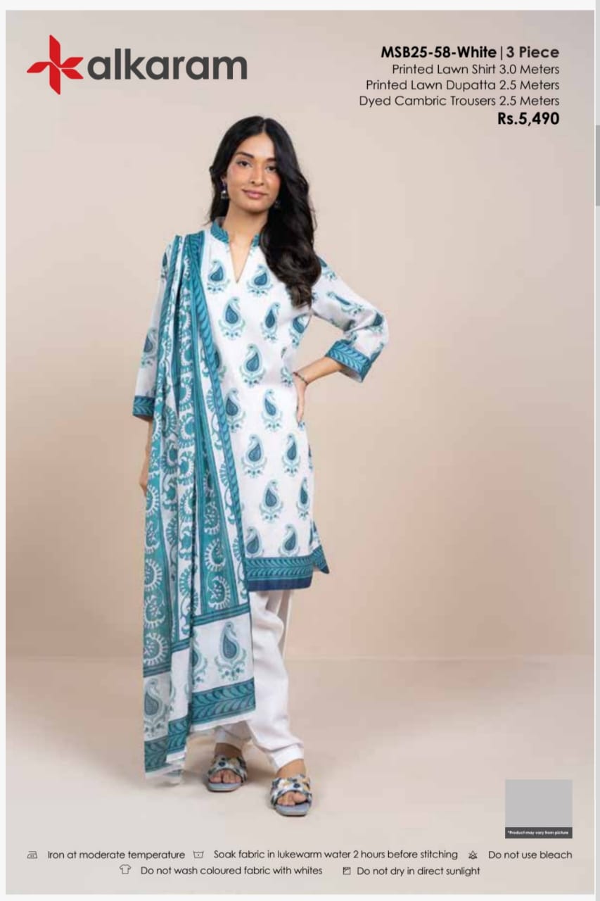 ALKARAM PRINTED 3PC D2