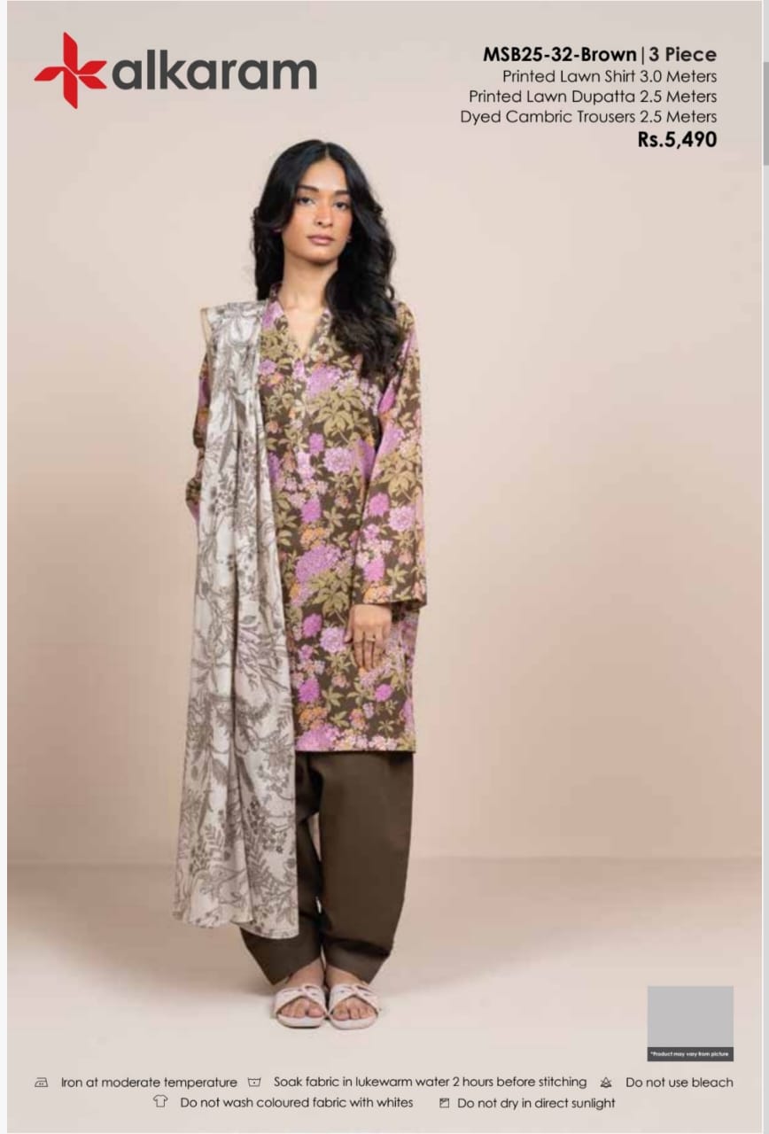 ALKARAM PRINTED 3PC D3