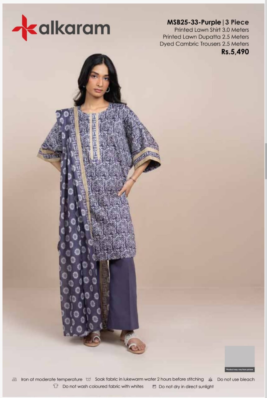 ALKARAM PRINTED 3PC D7