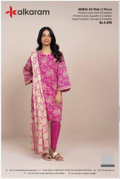 ALKARAM PRINTED 3PC D8