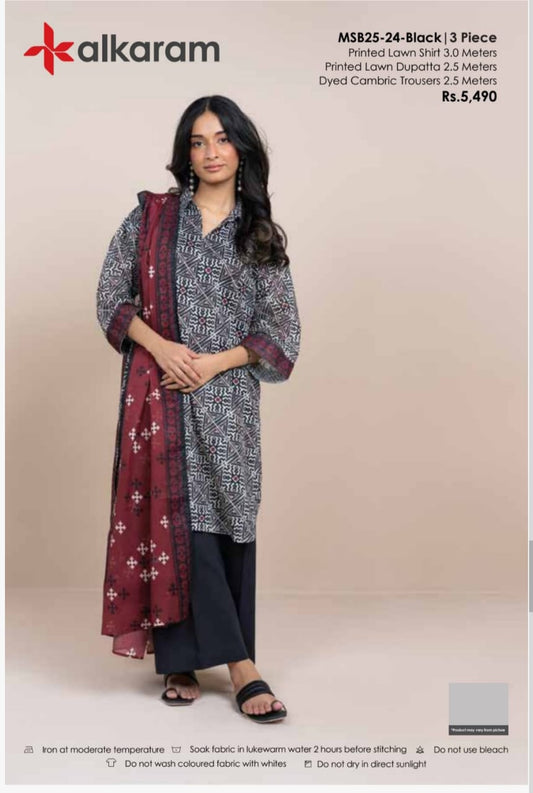 ALKARAM PRINTED 3PC D10