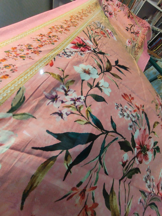 BIN SAEED PRINTED LAWN SINGLE DOPPATA D6