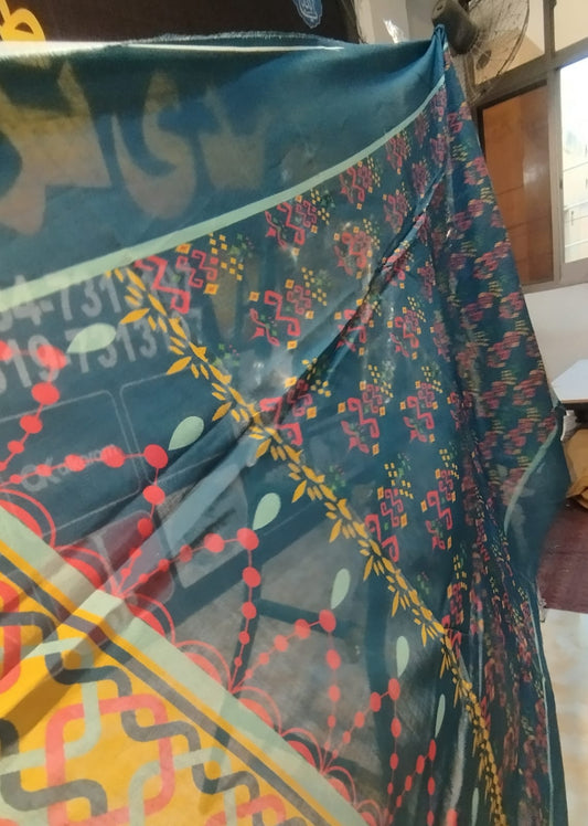 BIN SAEED PRINTED LAWN SINGLE DOPPATA D7