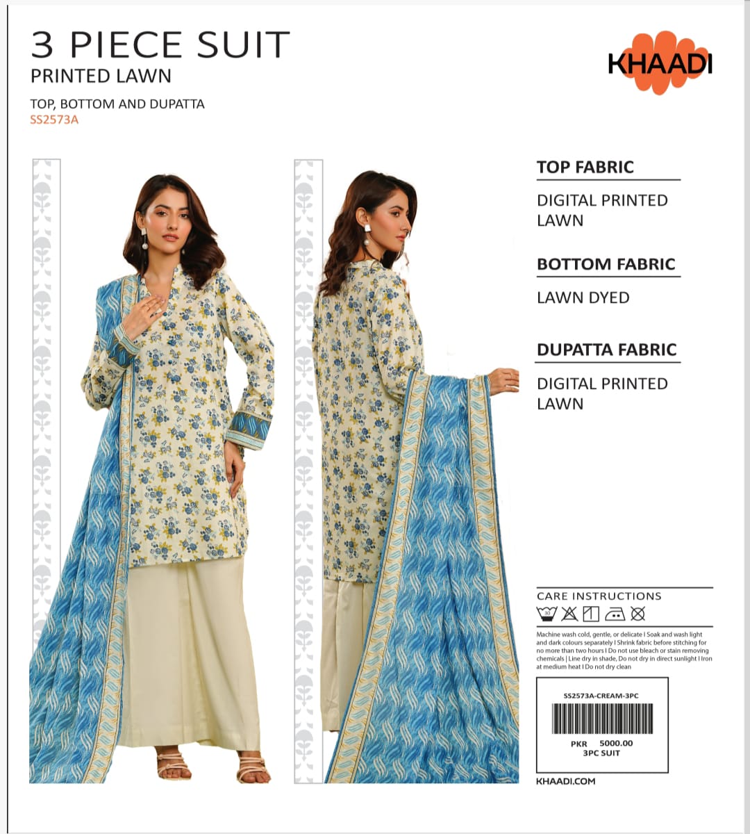 KHAADI PRINTED 3PC D13