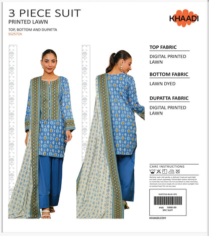 KHAADI PRINTED 3PC D15