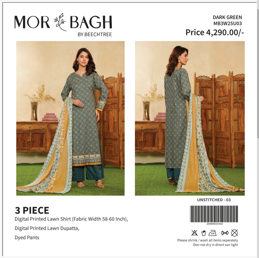 MORBHAGH BY BEECHTREE PRINTED 3PC D6