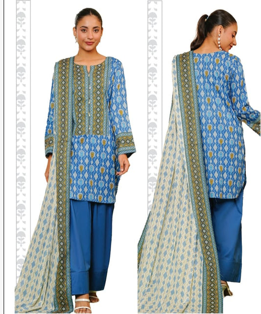 KHAADI PRINTED 3PC D15