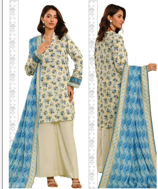 KHAADI PRINTED 3PC D13
