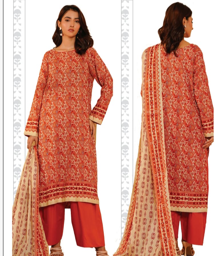 KHAADI PRINTED 3PC D7