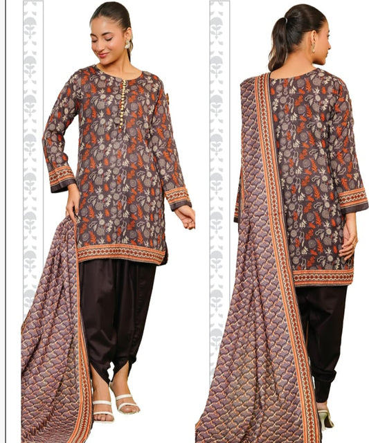 KHAADI PRINTED 3PC D6