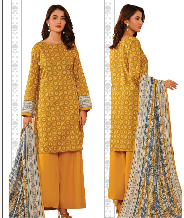 KHAADI PRINTED 3PC D3