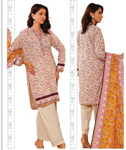 KHAADI PRINTED 3PC D2