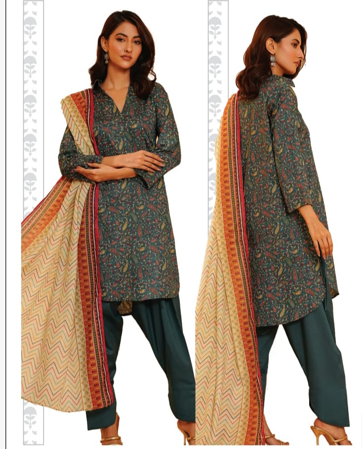 KHAADI PRINTED 3PC D1