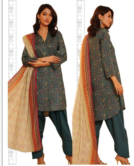 KHAADI PRINTED 3PC D1