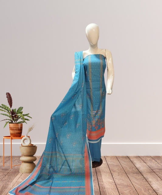 MTJ Printed Slub Khaddar 3pc D5