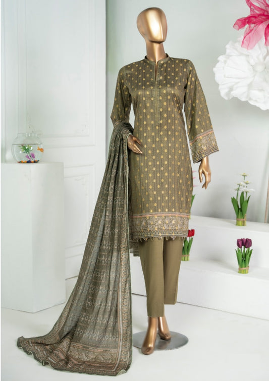 Safina Printed Jacquard 3pc-D1
