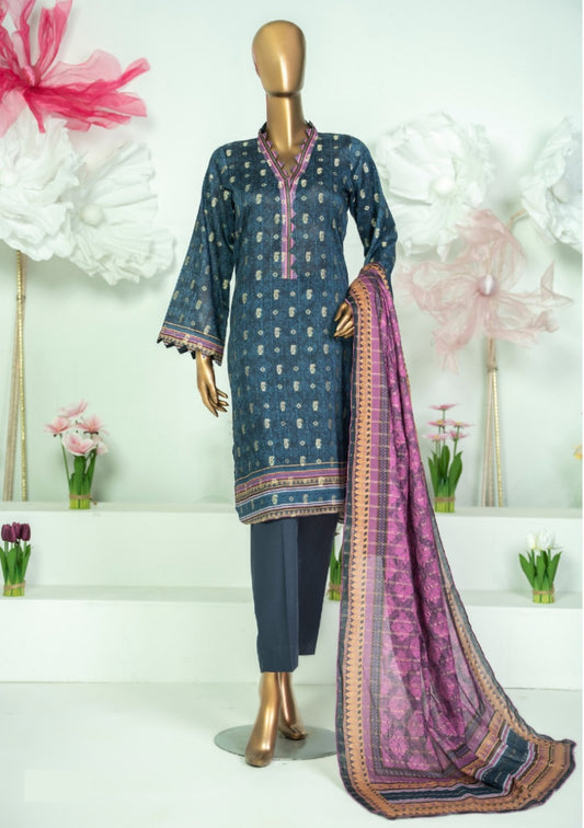 Safina Printed Jacquard 3pc-D3