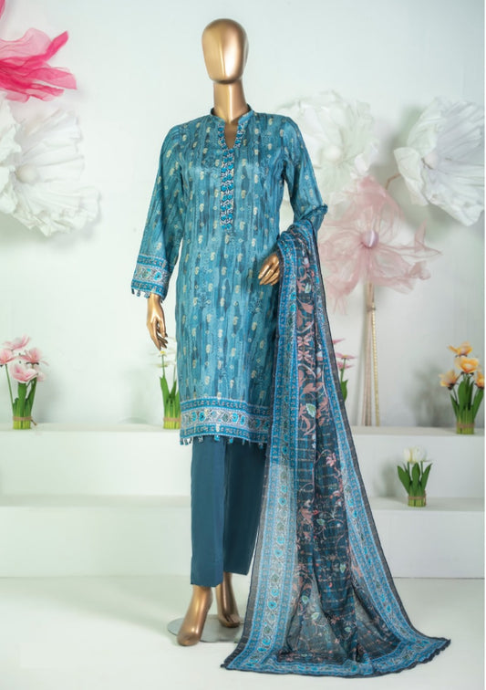 Safina Printed Jacquard 3pc-D4