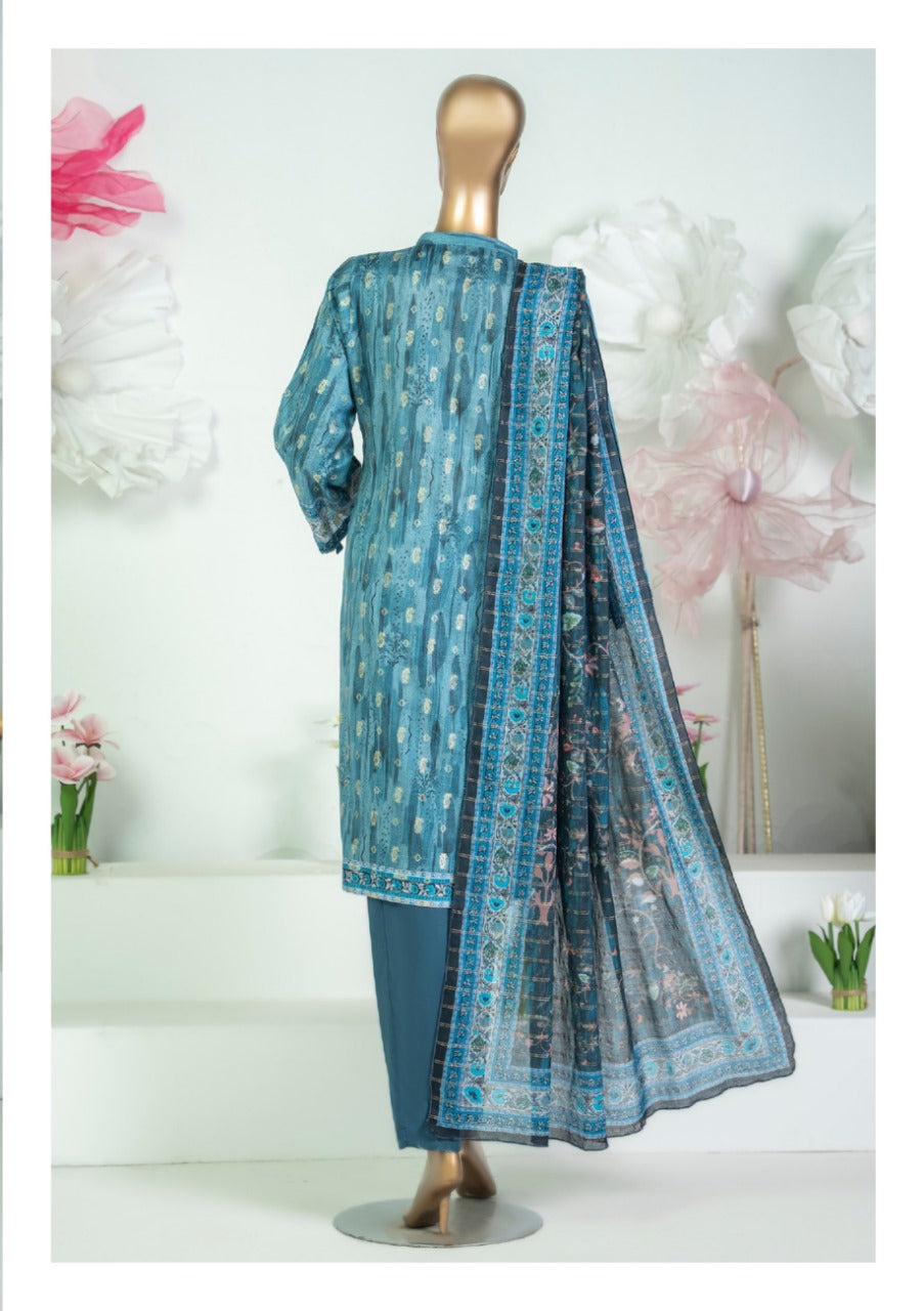 Safina Printed Jacquard 3pc-D4