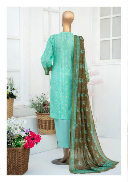 Safina Printed Jacquard 3pc-D8