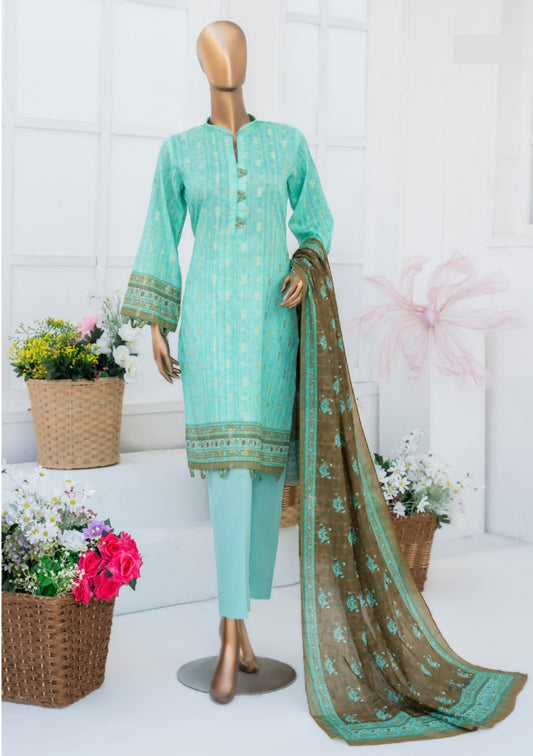Safina Printed Jacquard 3pc-D8