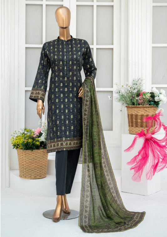 Safina Printed Jacquard 3pc-D9