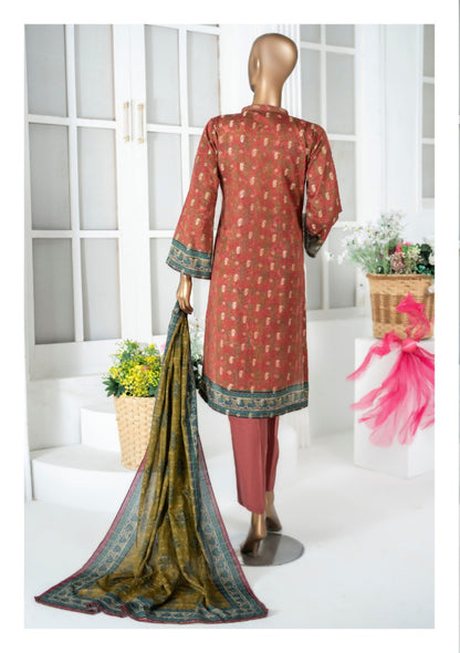 Safina Printed Jacquard 3pc-D10