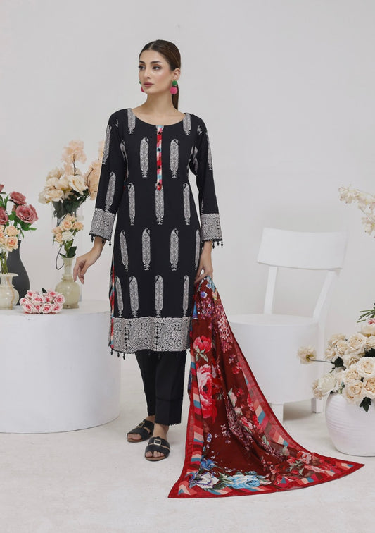 Salina Printed Linen 3pc vol.01 D1