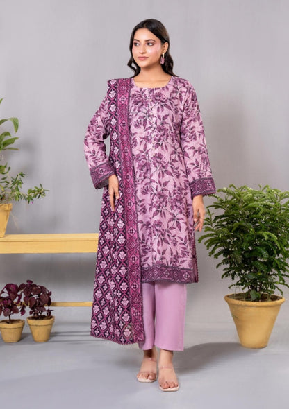 Diners Printed Khaddar 3pc D1