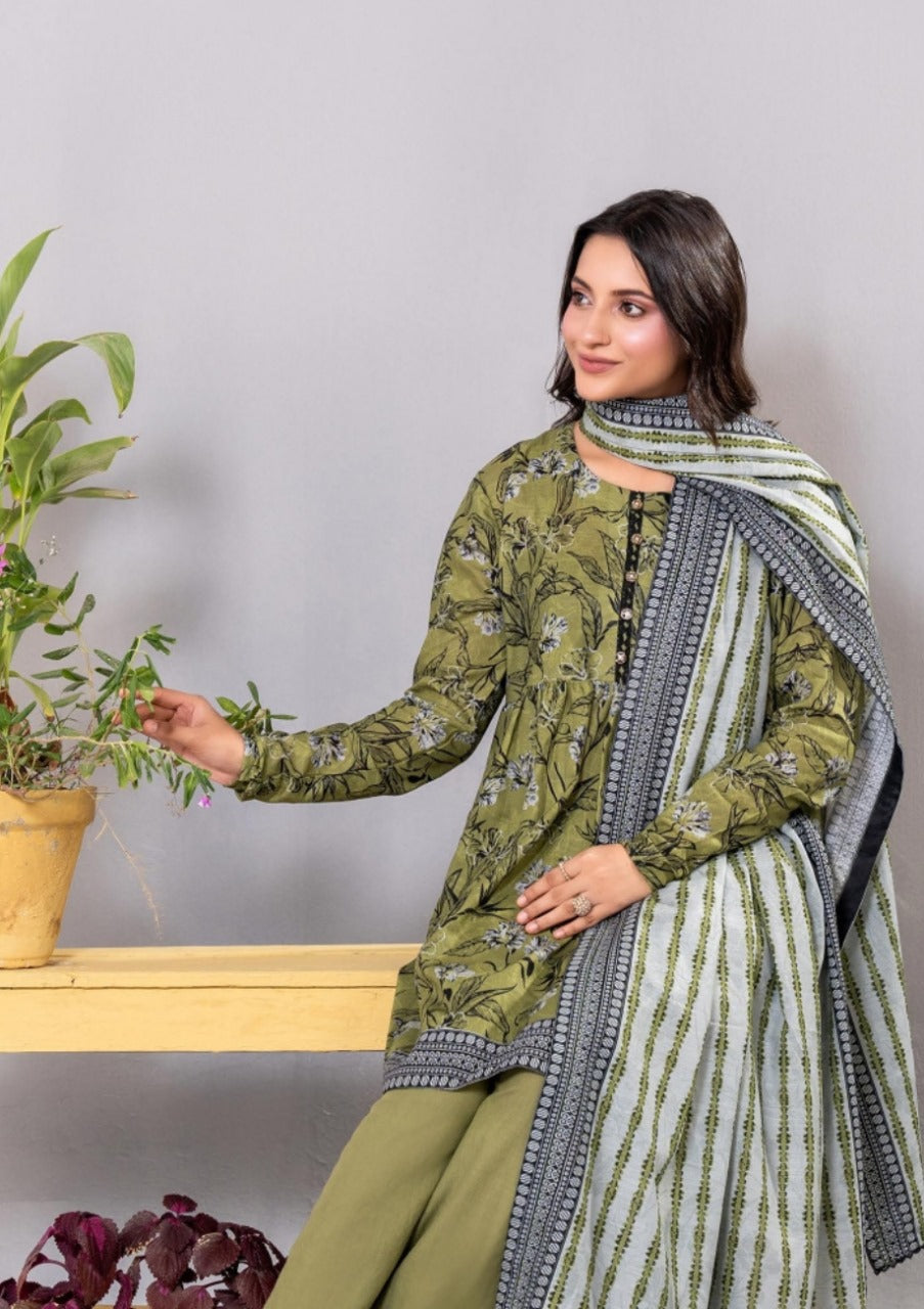 Diners Khaddar Printed 3pc D3
