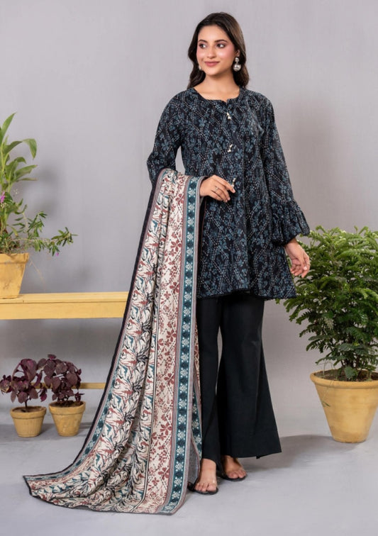 Diners Khaddar Printed 3pc D2