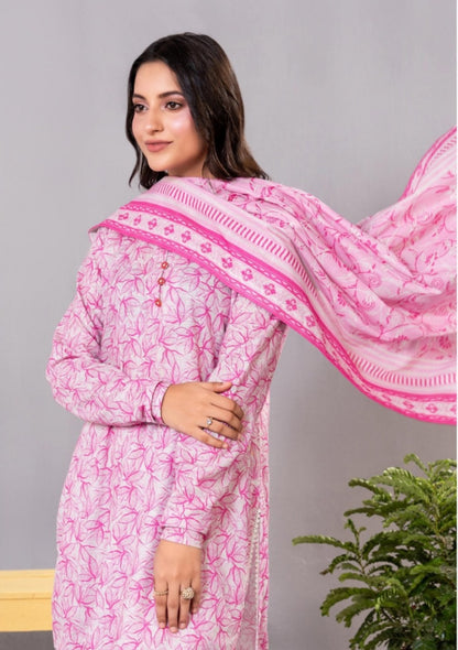 Diners Khaddar Printed 3pc D4