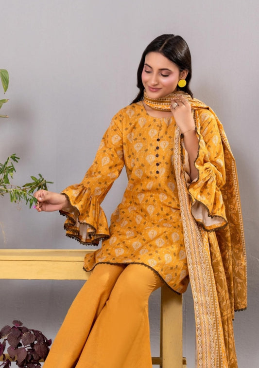 Diners Khaddar Printed 3pc D5