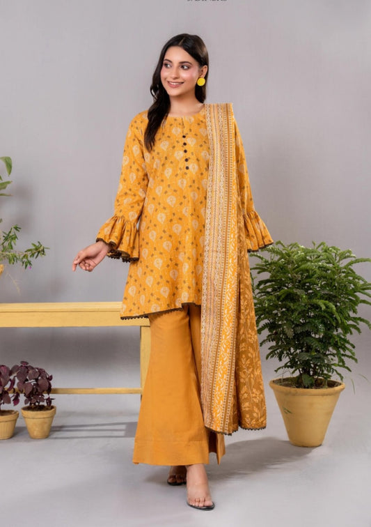 Diners Khaddar Printed 3pc D5