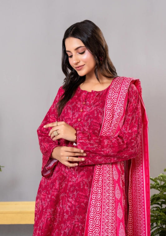 Diners Khaddar Printed 3pc D6