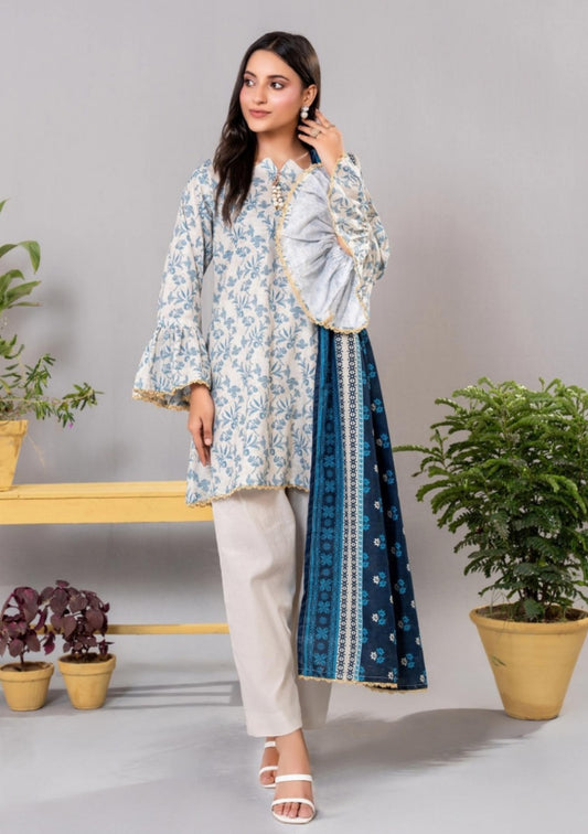 Diners Khaddar Printed 3pc D9