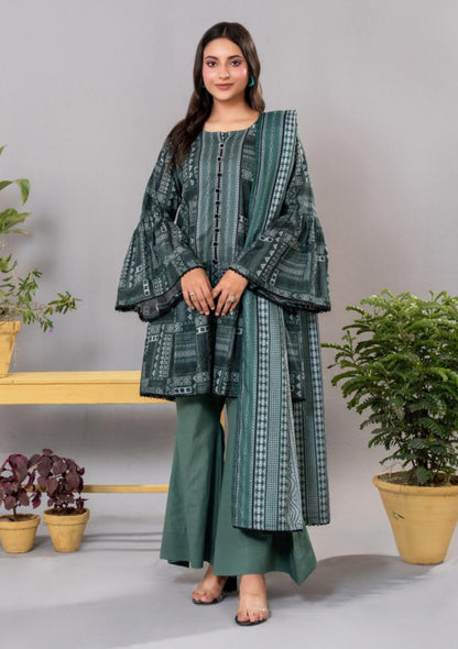 Diners Khaddar Printed 3pc D10