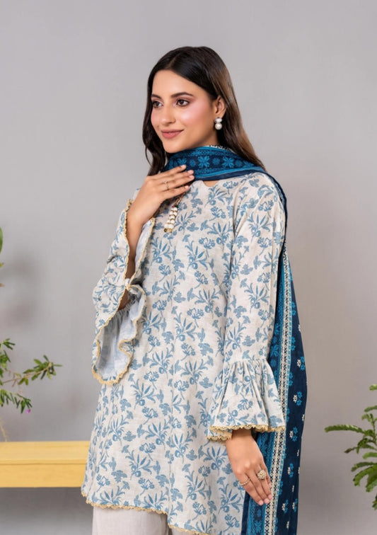 Diners Khaddar Printed 3pc D9