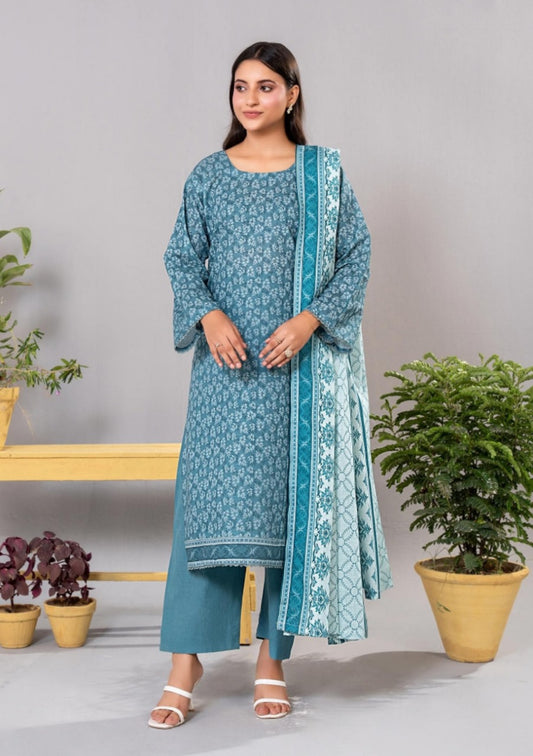 Diners Khaddar Printed 3pc D12